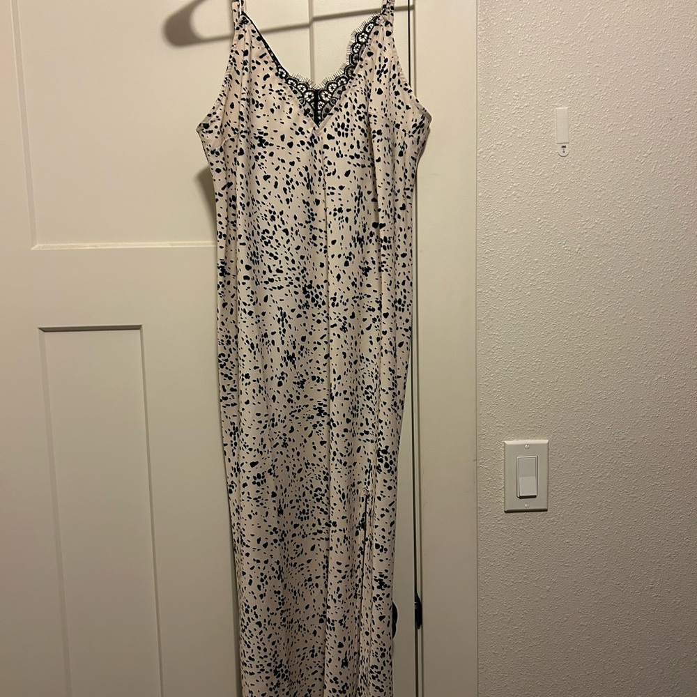 A New Day Cream Dress with Black Pattern